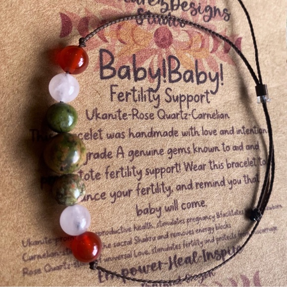 💕NWT 💕Fertility Support Healing Energy Gemstone Crystal Bracelet - Picture 5 of 8
